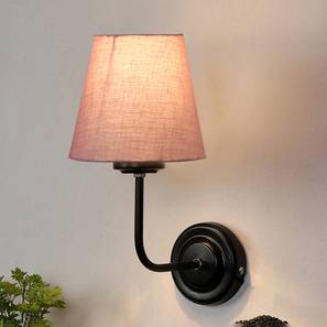 Roscoe Grey Cotton Wall Mounted Lamp Iron Base