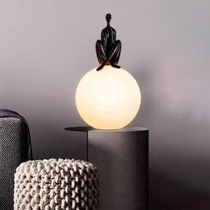 Siri Poly Resin Table Lamp in Black,White Colour